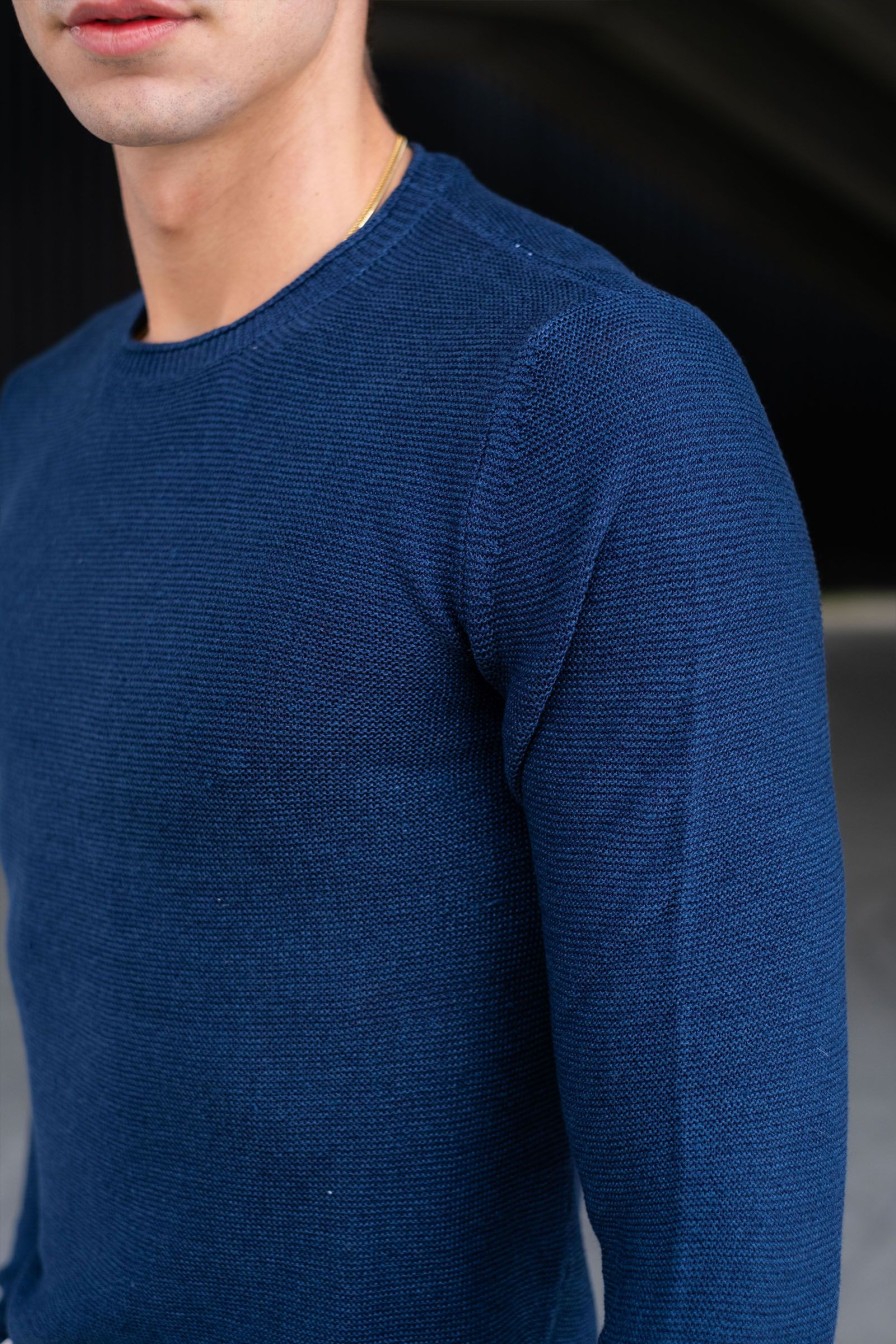 Mann Gran Sasso Gensere | Linka Stitch Round Nech,Mork Bla