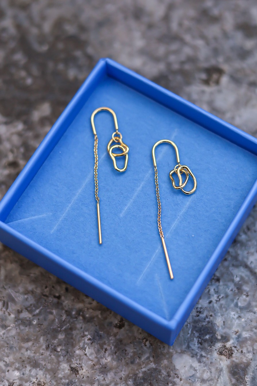 Kvinne ENAMEL Copenhagen Oredobber | Organic Double Circle Earring,Gull
