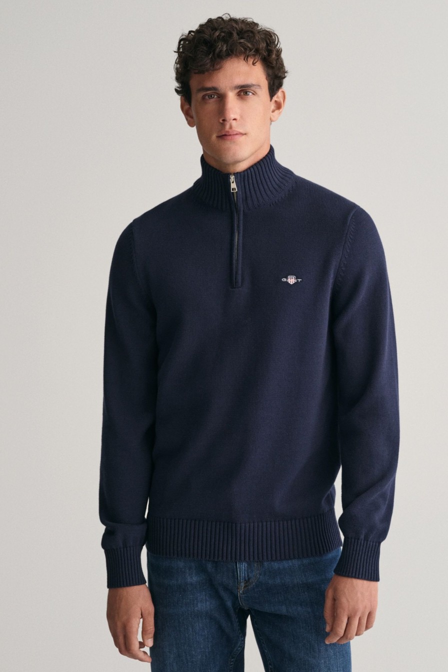Mann Gant Zip-Gensere | Casual Cotton Halfzip,Evening Blue