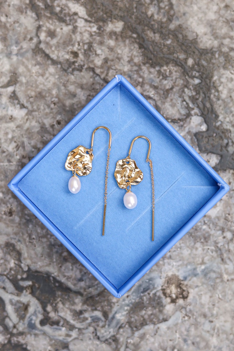 Kvinne ENAMEL Copenhagen Oredobber | Kai Pearl Earring Gull