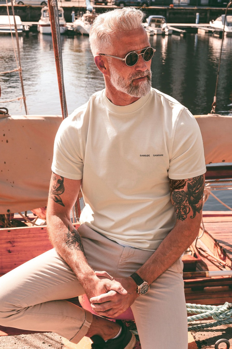 Mann Samsøe Samsøe T-Skjorter | Norsbro T-Shirt,Beige