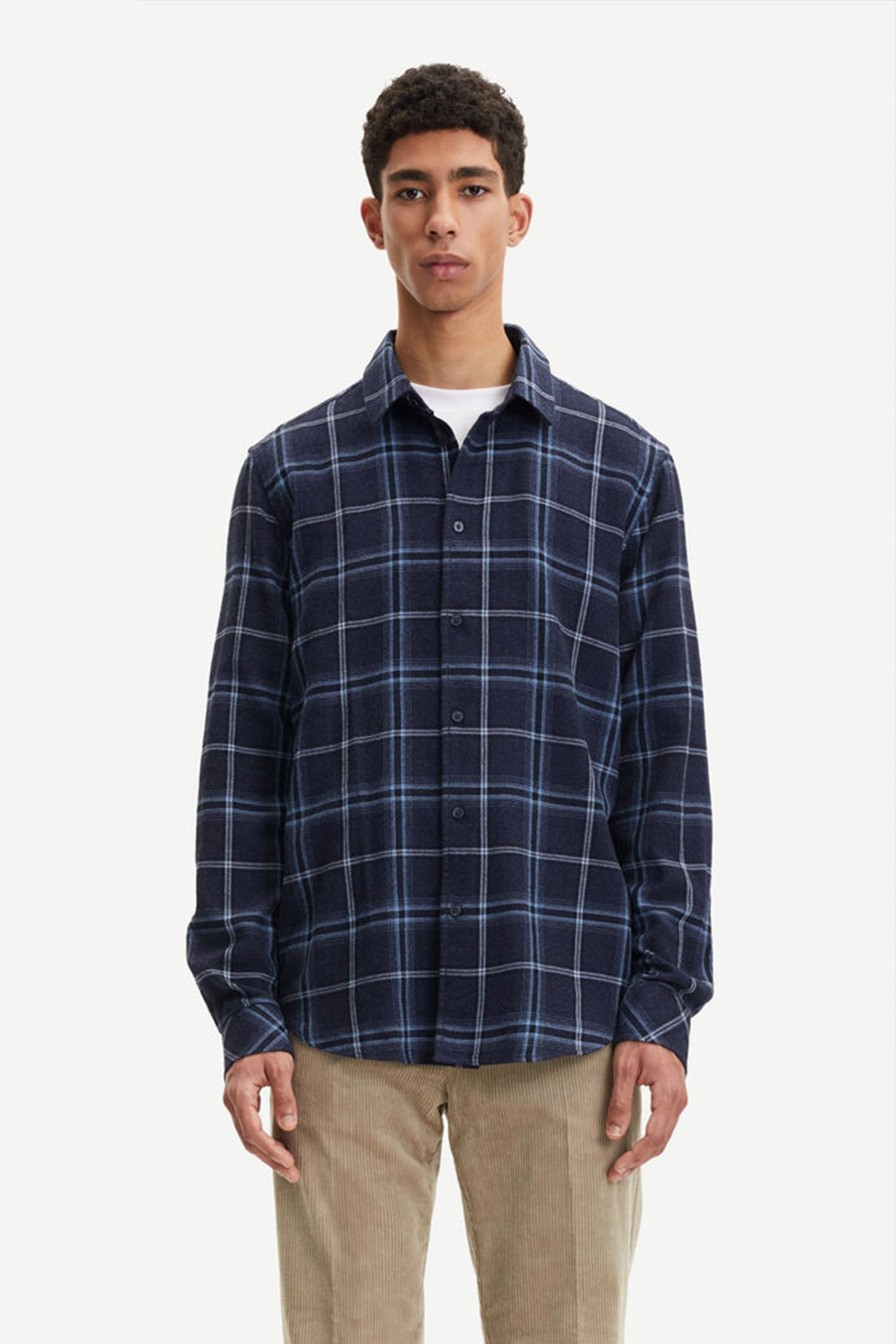 Mann Samsøe Samsøe Hverdagsskjorter | Liam Nx Shirt,Bla Monstret