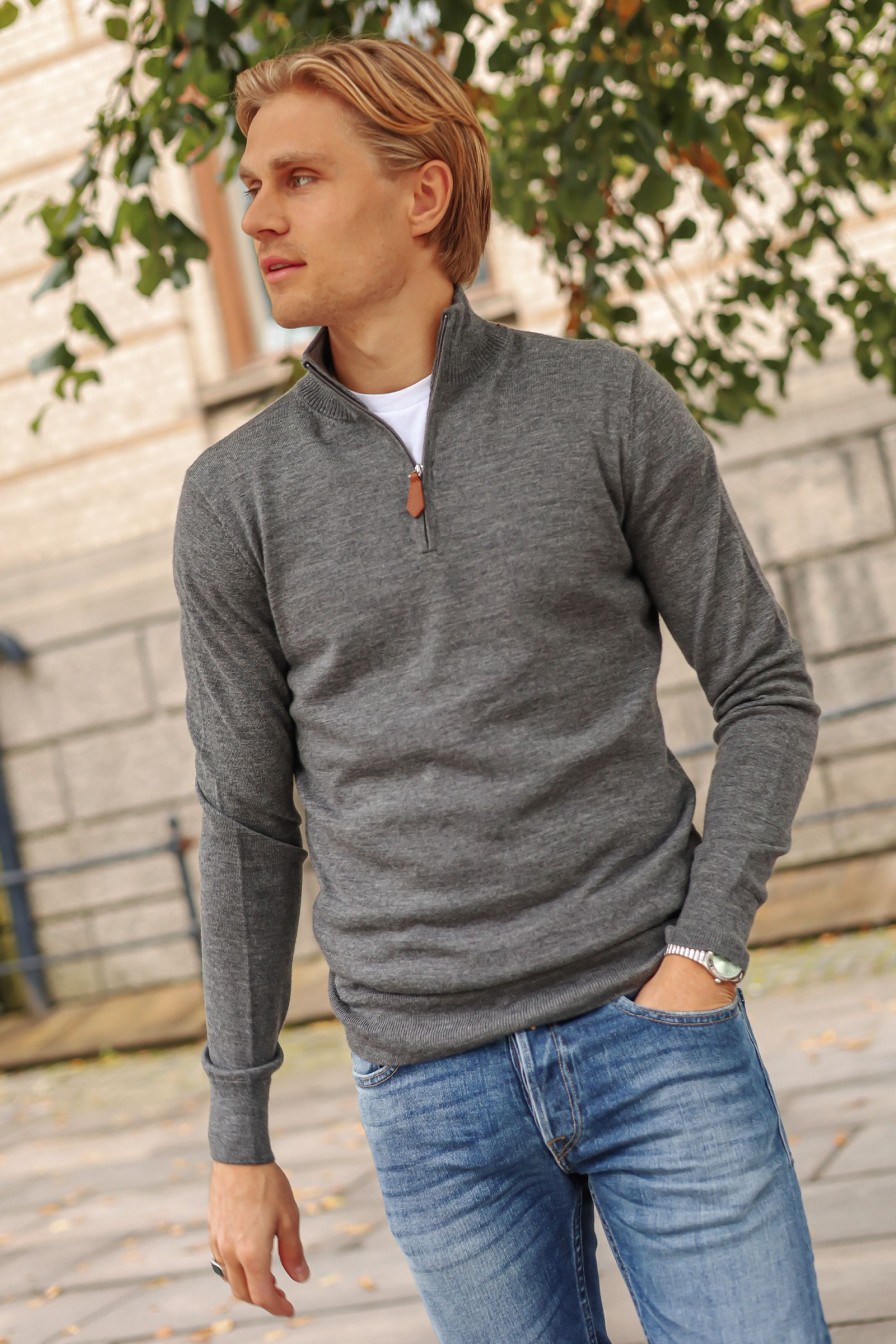 Mann I´m Branded Zip-Gensere | Christian,Mork Gra