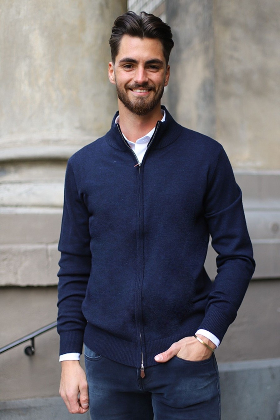 Mann Lacrosse Zip-Gensere | Full-Zip,Mork Bla