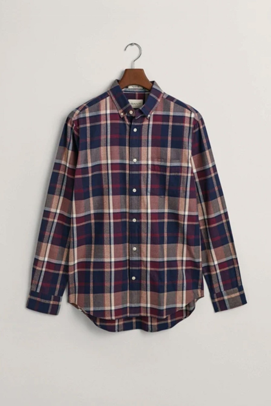 Mann Gant Hverdagsskjorter | Reg Jaspe Check Shirt,Plumped Red